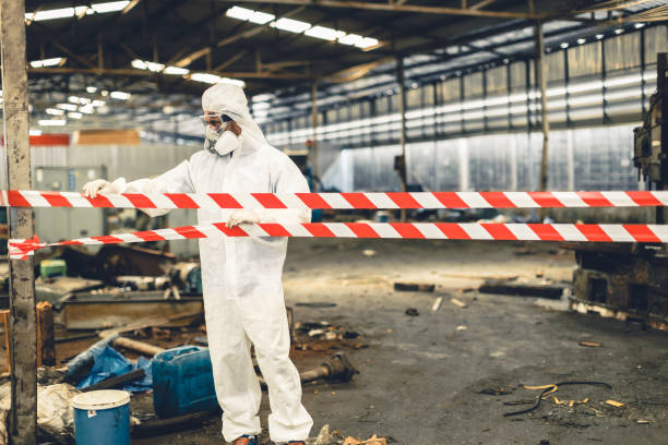 Professional Biohazard Cleanup technician working in South Bend, IN